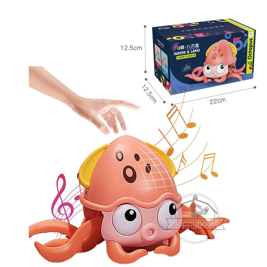 KrabyToon - Crawling Crab with Music and LED Light Up for Kids