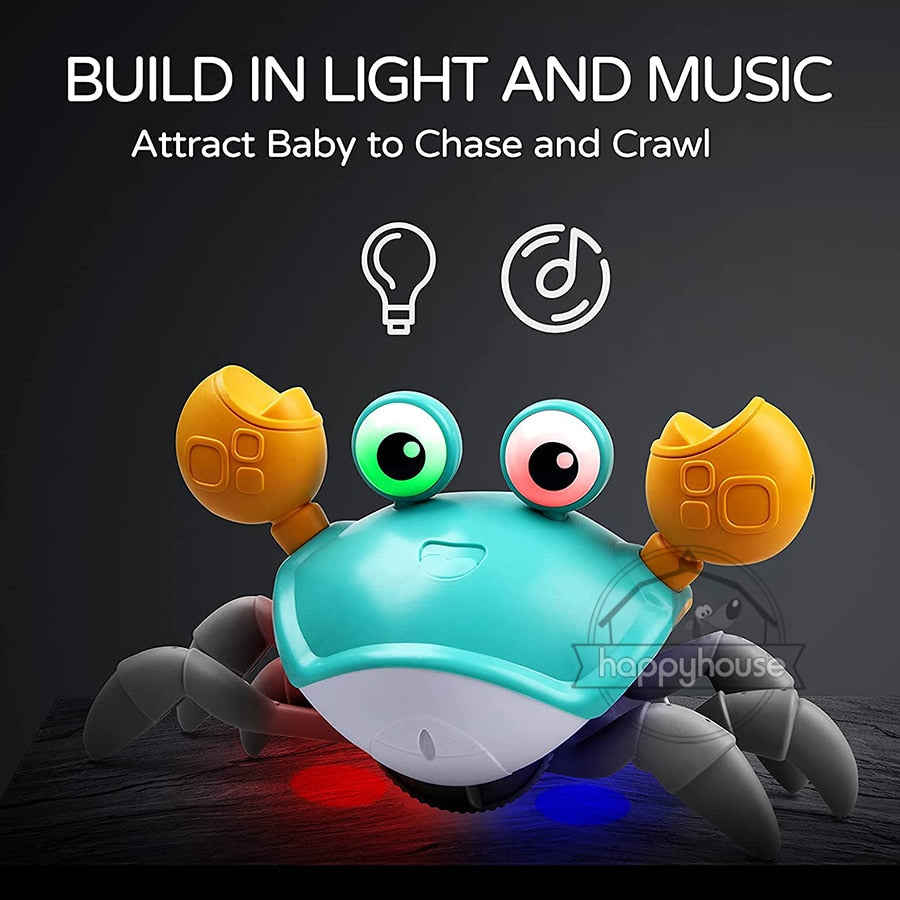 KrabyToon - Crawling Crab with Music and LED Light Up for Kids